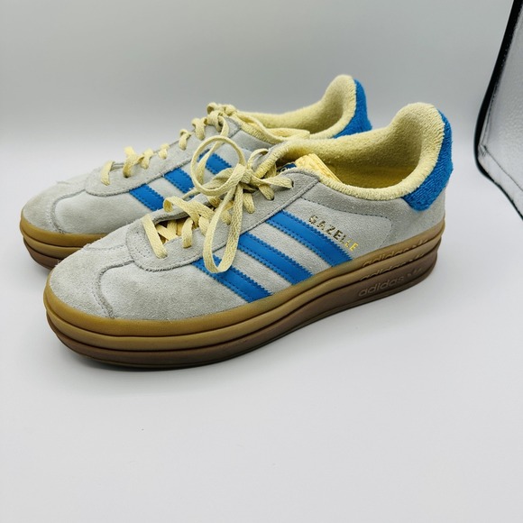 adidas Shoes - Adidas Gazelle Bold Shoes Womens 7.5 Almost Blue Suede Platform Sneakers IE0430